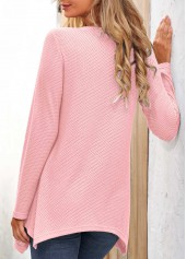 Pink Ombre Long Sleeve Faux Two Piece Sweatshirt | thumb picture 