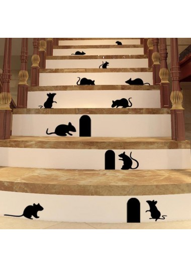 Black Rats and Door Print Decorative Stickers     