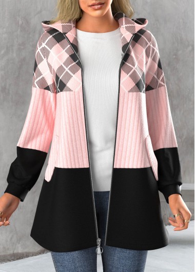  Modlily-Plus Size > Plus Size Outerwear-COLOR-Light Pink