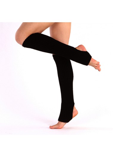 Modlily Black Knee High Acrylic Socks for Women - One Size