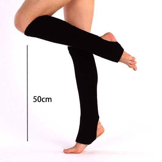 Black Knee High Acrylic Socks for Women