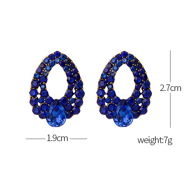 1 Pair Dark Blue Waterdrop Earrings