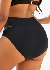 Mid Waisted Blue Cross Strap Bikini Bottom | thumb picture 