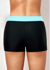 Mid Waisted Light Blue Contrast Swim Shorts | thumb picture 