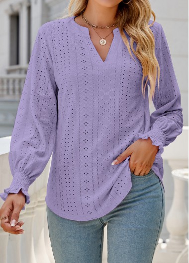  Modlily-Women's Clothing > Tops > Blouses&Shirts-COLOR-Neon Violet