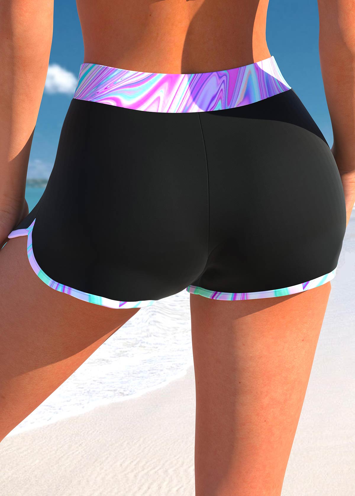Bowknot Ombre Multi Color Bikini Set