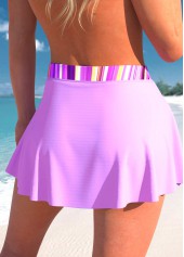 High Waisted Striped Light Purple Pantskirt | thumb picture 