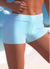 Mid Waisted Light Blue Swim Shorts | thumb picture 