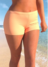 Mid Waisted Plus Size Orange Swim Shorts | thumb picture 