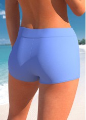 Mid Waisted Purplish Blue Stretch Swim Shorts | thumb picture 