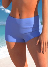 Mid Waisted Purplish Blue Stretch Swim Shorts | thumb picture 