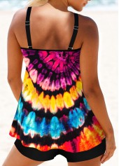 Metal Ring Tie Dye Print Tankini Top-No Bottom | picture 2