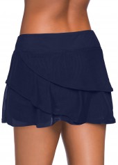 Plus Size Mid Waisted Navy Swim Skirt | thumb picture 