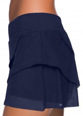 Plus Size Mid Waisted Navy Swim Skirt | thumb picture 