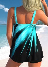 Ombre Cyan Double Straps Tankini Set | thumb picture 