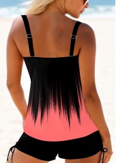 Surplice Ombre Pink Wide Strap Tankini Set | thumb picture 