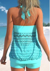 Lace Mint Green Hollow Tankini Top-No Bottom | picture 2
