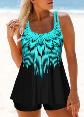 Plus Size Cyan Ombre Tankini Top-No Bottom | picture 1