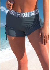 Mid Waisted Plus Size Dusty Blue Swim Shorts | thumb picture 