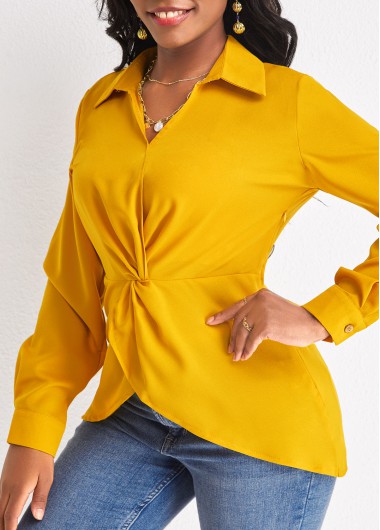  Modlily-Women's Clothing > Tops > Blouses&Shirts-COLOR-Ginger