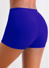 Mid Waisted Blue Stretchy Swimwear Shorts | thumb picture 