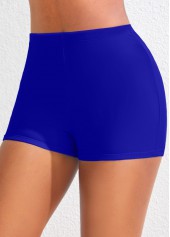 Mid Waisted Blue Stretchy Swimwear Shorts | thumb picture 