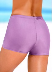 Mid Waisted Purple Stretch Swim Shorts