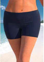 Mid Waisted Plus Size Navy Swim Shorts