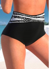 High Waisted Polka Dot Black Bikini Bottom | thumb picture 