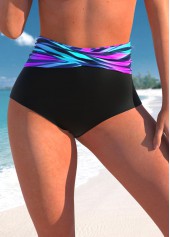 High Waisted Ombre Multi Color Bikini Bottom