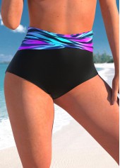 High Waisted Ombre Multi Color Bikini Bottom | thumb picture 