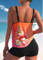 Floral Print Multi Color Tankini Set | thumb picture 
