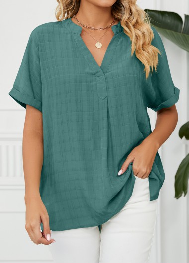 Modlily-Women's Clothing > Tops > Blouses&Shirts-COLOR-Turquoise