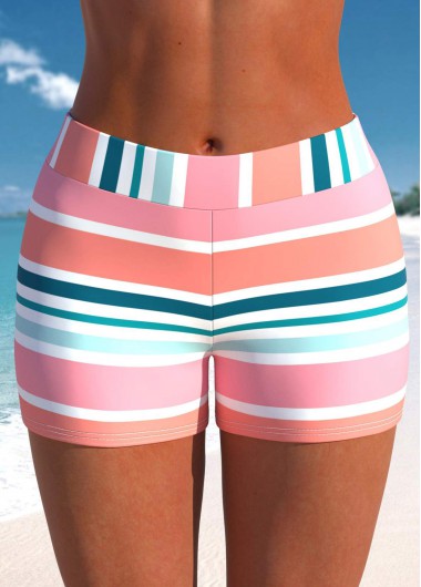 Modlily Plus Size Mid Waisted Swim Shorts - 2X