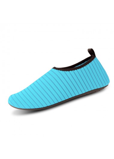 Modlily Neon Blue Striped Anti Slippery Polyester Water Shoes - 41