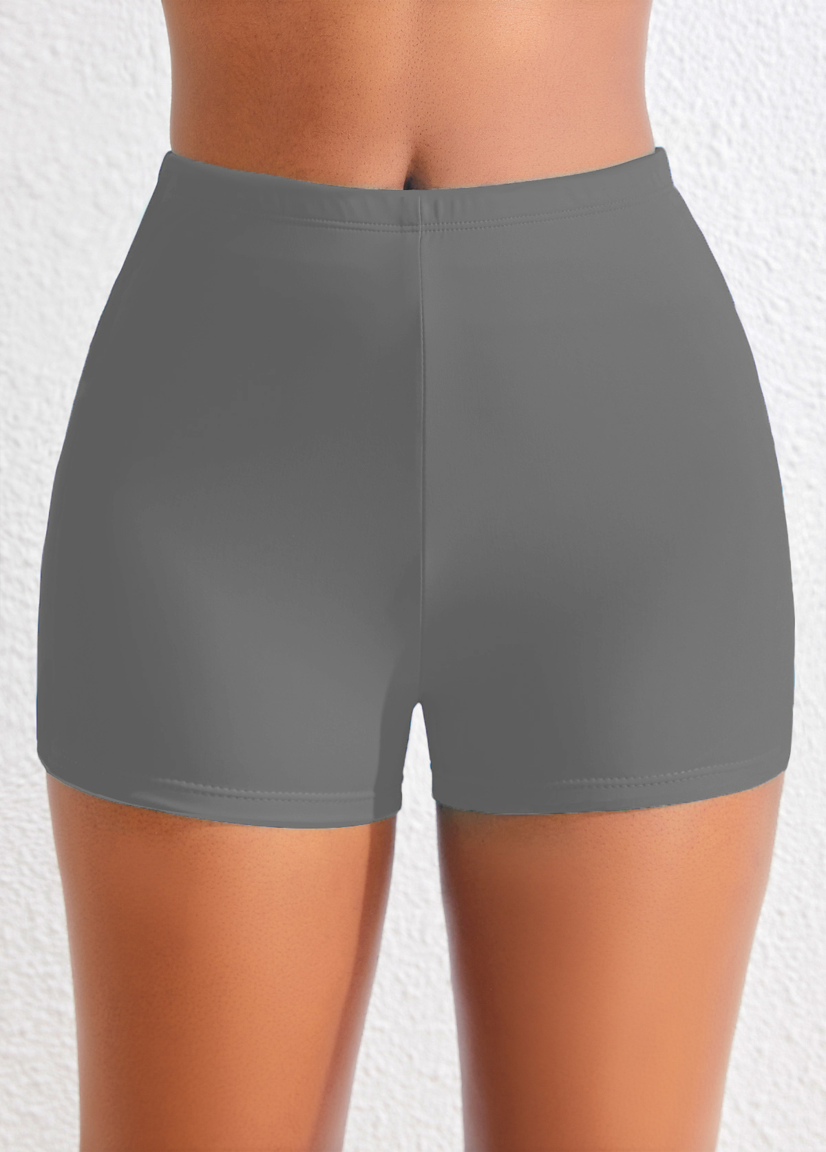 Mid Waisted Grey Swimwear Shorts