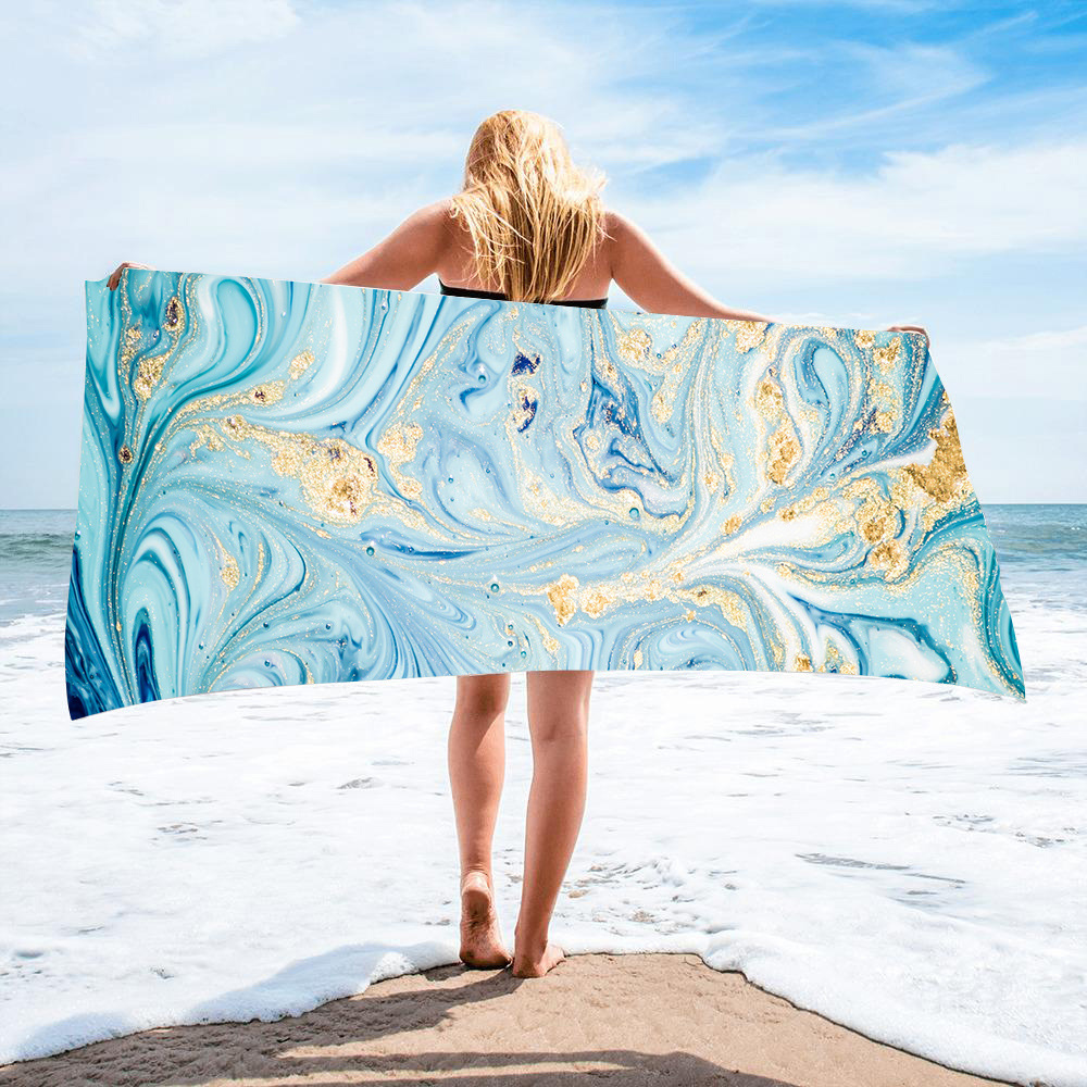 Multi Color Ink Painting Print Beach Blanket