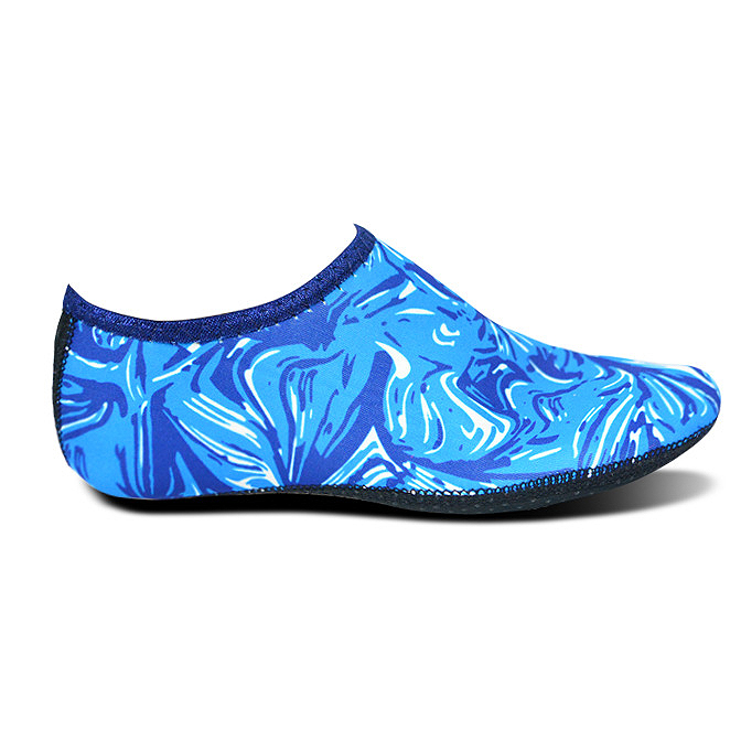 Neon Blue Dazzle Colorful Print Water Shoes