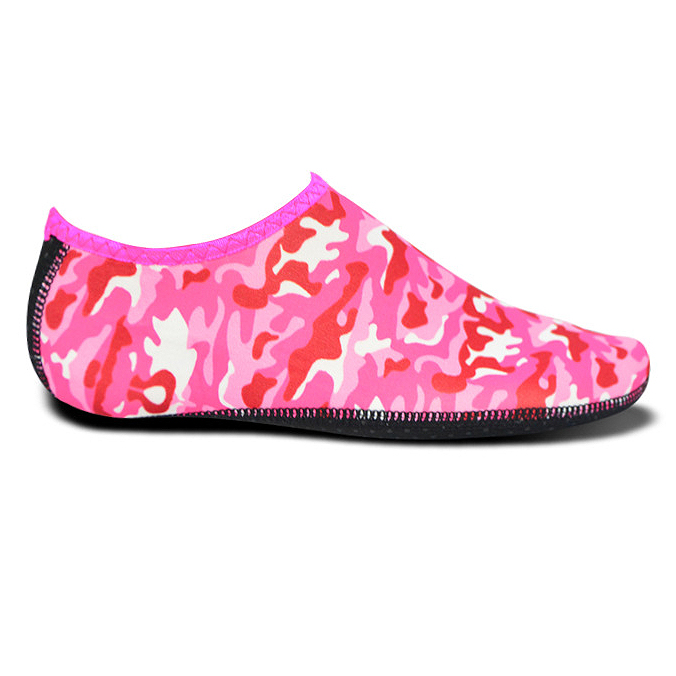 Neon Rose Red Dazzle Colorful Print Polyester Water Shoes