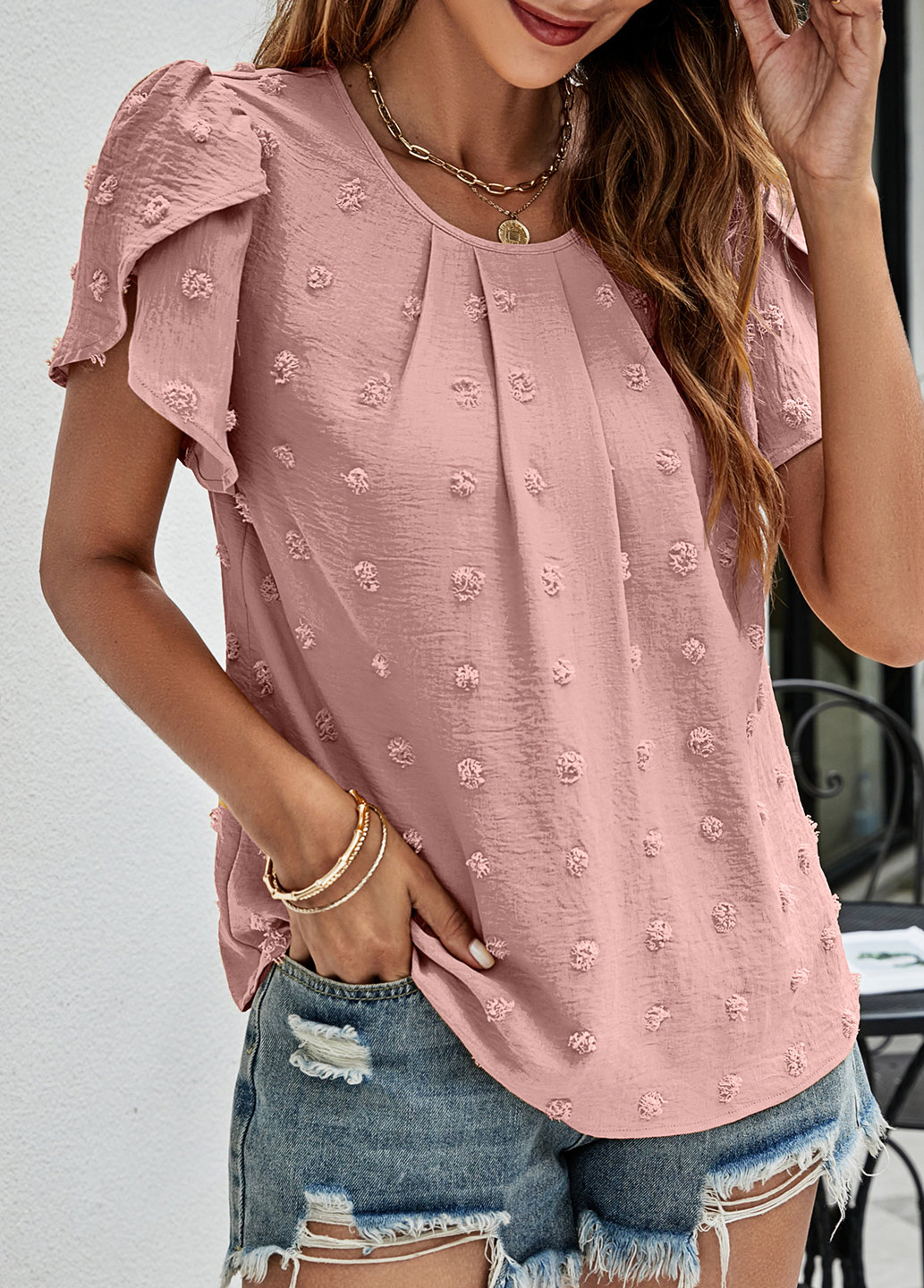 Dusty Pink Lightweigh Short Sleeve T Shirt