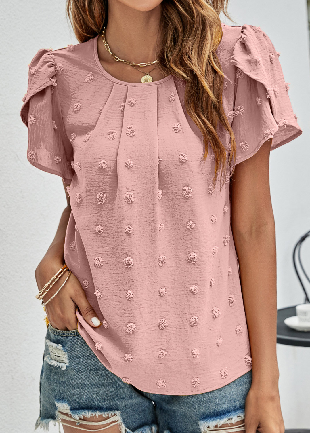 Dusty Pink Lightweigh Short Sleeve T Shirt