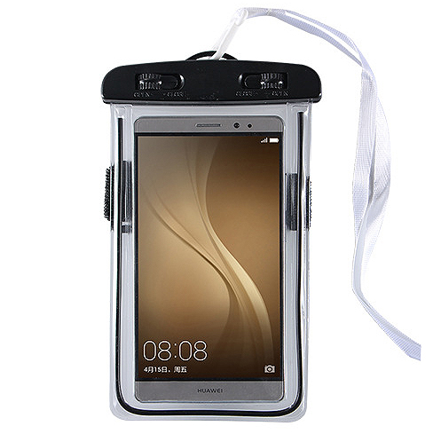 Black One Size Plastic Transparent Phone Case