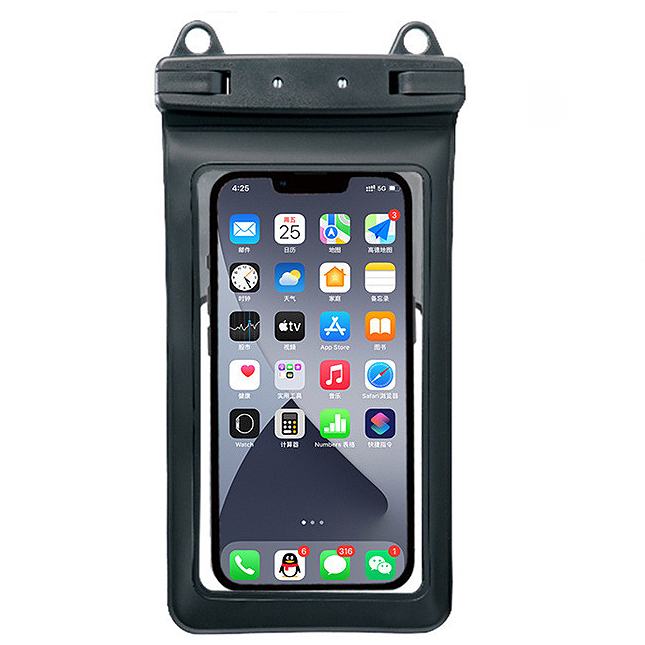 Black One Size Transparent Phone Case