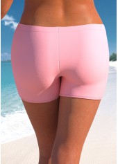 Mid Waisted Plus Size Light Pink Swim Shorts | thumb picture 
