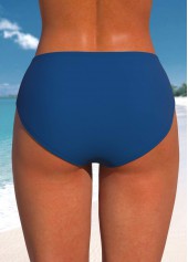 Mid Waisted Stretch Blue Bikini Bottom | thumb picture 