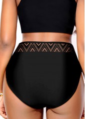 High Waisted Black Hollow Bikini Bottom | thumb picture 