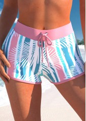 Bowknot Multi Stripe Print Pink Bikini Top-No Bottom | picture 1