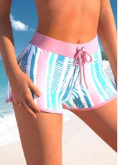 Bowknot Multi Stripe Print Pink Bikini Top-No Bottom | picture 3