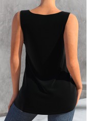 Dark Grey Marl Metal Ring Contrast Tank Top | thumb picture 