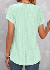 Mint Green Lace Short Sleeve T Shirt